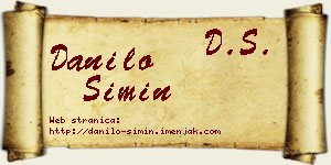 Danilo Simin vizit kartica